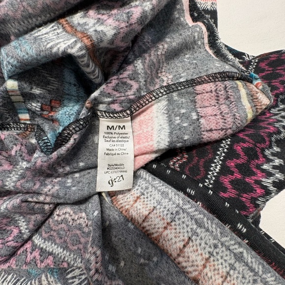 Striped Black Maxi Sundress with Pink and Teal Accents Size Medium - Picture 2 of 6